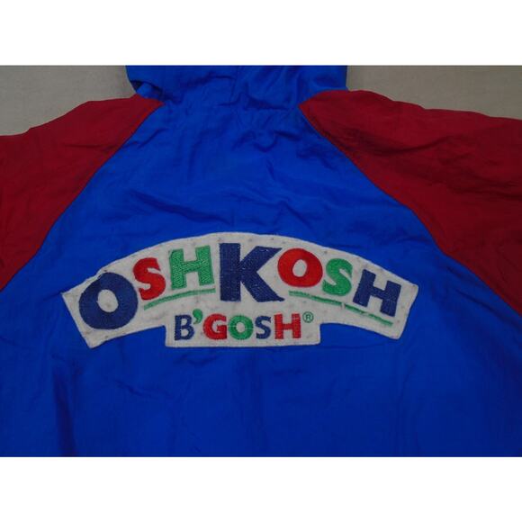 Vintage Oshkosh B'gosh Kids Jacket Windbreaker 5/6 Primary Colorblock 90s - Picture 10 of 10